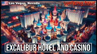 🇺🇸 EXCALIBUR HOTEL AND CASINO Walking Tour  April 2024 4K [upl. by Mendez]