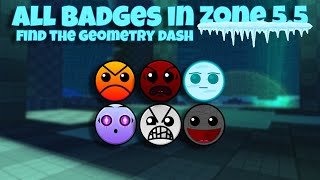 All New Zone 5 Badges  Find the Geometry Dash Difficulties  Roblox [upl. by Ethelin]