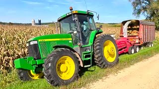 Opening Day Of Chopping Corn Silage We Plugged The Chopper 2024 Fall Harvest [upl. by Hacim]