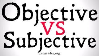 Objective vs Subjective Philosophical Distinction [upl. by Kelvin]