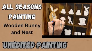 All Seasons Painting Acrylic Painting Bunny and Nest [upl. by Torie]