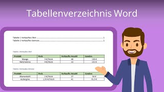 Tabellenverzeichnis Word erstellen So gehts  Studyflix [upl. by Amathist]