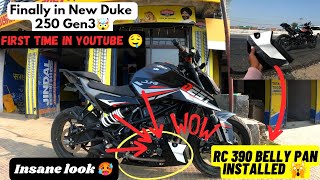 Rc Belly Pan Installed in Duke 250 Gen3  Superduke look 🥵  First time in YouTube▶️  modification [upl. by Cartwright]