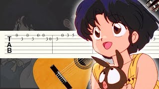 Amor Platonico  Ranma 12  Guitarra Tutorial  Tablatura [upl. by Narra]