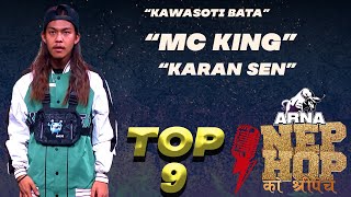 Kawasoti Bata  Karan Sen quotMC KINGquot  ARNA Nephop Ko Shreepech  Individual Performance  TOP 9 [upl. by Llohcin]