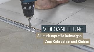 Montage Aluminiumprofile Übergangsprofil und Anpassungsprofil als Raumtrenner und Türen [upl. by Banquer317]