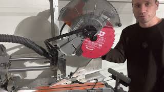 How to change saw blade on the Ridgid R4222 12” Sliding Miter Saw [upl. by Rory]