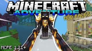 Best NEW 121 MCPE ADVENTURE Modpack 🤯 [upl. by Alvina930]