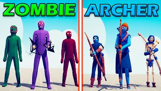 ZOMBIE UNITS TEAM vs ARCHER UNITS TEAM  Totally Accurate Battle Simulator  TABS [upl. by Anetta72]