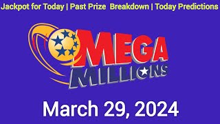 Mega Millions Jackpot for Friday March 29 2024 [upl. by Nirrok]