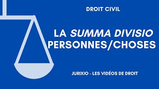 La summa divisio personneschoses [upl. by Mallory]