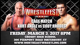 Cody Rhodes vs Kurt Angle III  STEEL CAGE MATCH 3317  FREE MATCH [upl. by Rebna731]