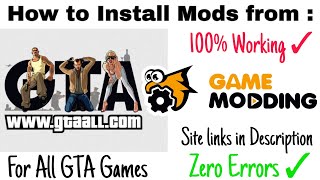 Tutorial for installing mods from Gamemoddingnet and GTAALLcom sites without errors 100 working [upl. by Boorer]