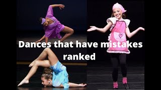 Ranking all dances with mistakes in 721  Dance Moms [upl. by Hairym]