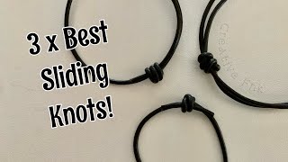 3 x Best Sliding Knots Adjustable sliding knots for necklaces and bracelets [upl. by Gayleen]