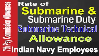 7th PaySubmarine Submarine Duty amp Submarine Technical Allowance for Defence EmployeesGovt Emp New [upl. by Saraiya467]