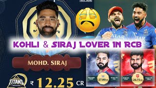 Mohd Siraj amp Kohli Rcb Fan 💔😢 Ipl Auction 2025 R Pant amp S Iyer Big Amount 😱✅ [upl. by Aicemat673]