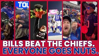 The Bills Beat the Chiefs Everyone Goes Nuts Epic Fan Reactions to an Epic Victory [upl. by Saul]