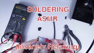 ASMR Headphone repair  Attention to detail soldering  Binaural Stereo ASMR No Talking [upl. by Evars164]