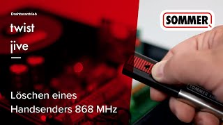 SOMMER Löschen eines Handsenders 868 MHz aus einem twist oder jive DE [upl. by Gina]