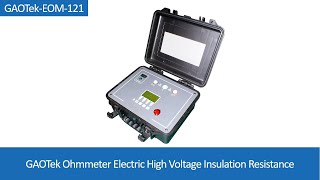 Ohmmeter Electric High Voltage Insulation Resistance  GAOTek [upl. by Attenej]