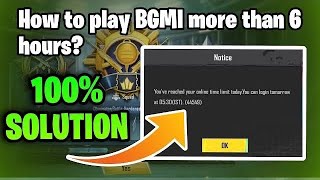 BGMI Time Limit Problem  You Have Reached Your Online Time Limit BGMI You Have Been in Game For 2 [upl. by Alvie]