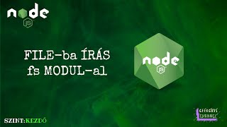 Node JS File írás fs Modulalszintkezdő [upl. by Eseerahs]