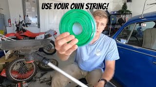 Craftsman V20 Weed Wacker String Repalcement With Your Own String Save Money [upl. by Baptista]