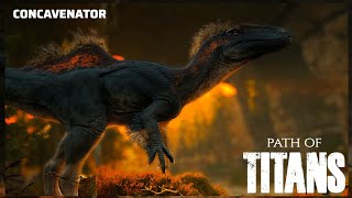 JOGANDO DE CONCAVENATOR NO PATH OF TITANS🐊 [upl. by Airoled]