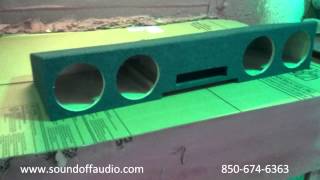 QUAD 8quot SILVERADO CREW CAB 20072013 PORTED SUBWOOFER BOX [upl. by Yordan]