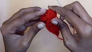 Crochet rose flower tutorial  quick and easy crochet rose [upl. by Pry]