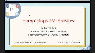 SMLE review course 2024  Hematology [upl. by Majka600]