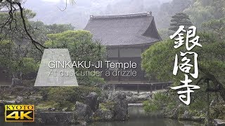 4K 銀閣寺 京都の庭園 4K GINKAKUJI Temple at dusk under a drizzle The Garden of Kyoto [upl. by Varini572]