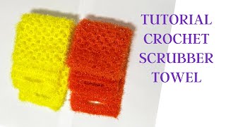 DIY MAKING CROCHETSHOWER TOWEL TUTORIAL HOW TO MAKE SCRUBBER TOWEL [upl. by Ninaj]