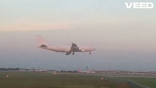 Kalitta Air Boeing 7474B5F Landing At DFW Airport N702CK [upl. by Singleton895]