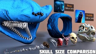 Monster Skull vs Animal Skull Size Comparison Godzilla Skull [upl. by Beryl]