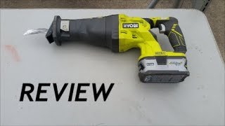 Ryobi P516 18V Reciprocating Saw Product Review [upl. by Nnyleimaj]