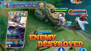 8 KILLS amp 29 ASSISTS 🔥 JOHNSON MAKES ENEMY STRESS 🤣  MLBB [upl. by Lull]