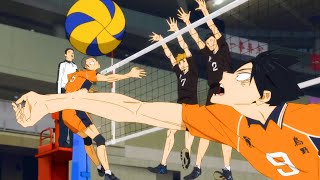 ハイキュー Karasuno has an even match with Inarizaki in the third stage [upl. by Georgie]