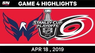 NHL Highlights  Capitals vs Hurricanes Game 4 – April 18 2019 [upl. by Gurtner]