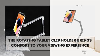 Adjustable Rotating Tablet Holder Stand  Portable Monitor Holder Pad and Phone Clip Mount [upl. by Wun]