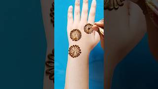 Easy simple coins mehndi design viral shorts [upl. by Zysk]