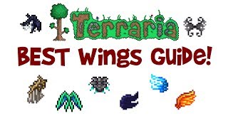 Terraria BEST Wings Guide amp Comparison PC IOS Xbox Android PS4 etc [upl. by Lednew]