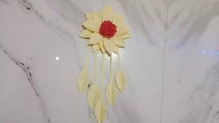 Beautiful Paper Flower Wall Decoration [upl. by Maxim]