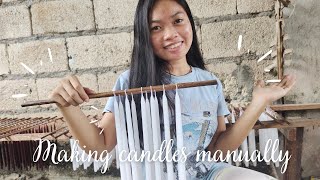 How to make candles manually at home stepbystep bohol business candle tutorial [upl. by Joyan]