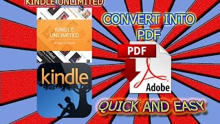 How to Convert most 📱💻 KINDLE EBOOKS into PDF Format 📚📖 [upl. by Jerald52]