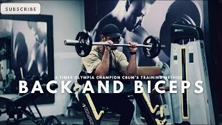 BACK AND BICEPS WORKOUT  CBUMS TRAINING METHOD  SHARED MY SUSTAINABLY MEALS cinematic gym [upl. by Nika]