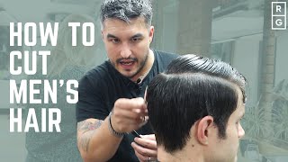 How To Cut Mens Hair  FULL HAIRCUT TUTORIAL  Classic Simple Barbering Techniques [upl. by Bel]