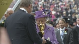 Queens Royal Ascot Gold Cup win The widest smile as filly Estimate beats the field [upl. by Olleina96]