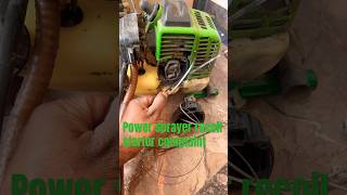 How to repair recoil starter recoil spring out for repair Brush cutter power sprayer brushcutter [upl. by Hogue195]